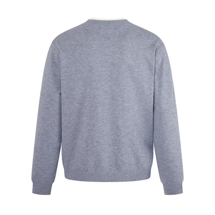 Herren Feinstrick-Pullover mit V‑Schlitzkragen und Rippabschluss Echoarchiv