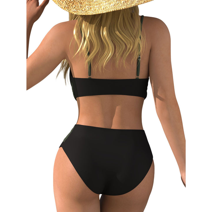 Damen Hochtaillierter Beach-Bikini mit Wickeloberteil Echo Archiv