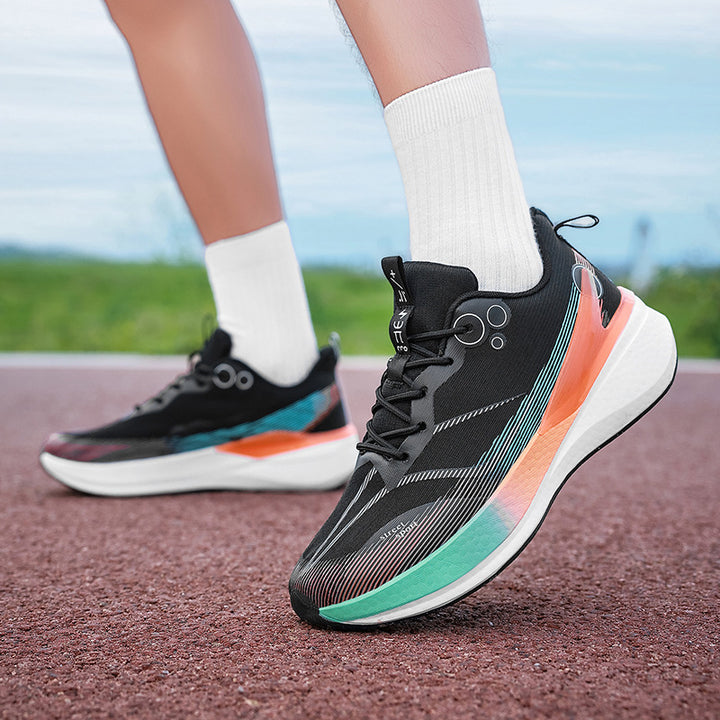 Unisex leichte Straßensneaker mit atmungsaktivem Strickobermaterial, reaktiver Hohlkern-Zwischensohle und griffiger Profilaußensohle – Norré