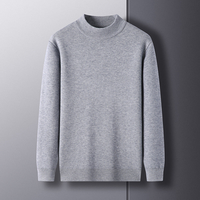 Herren Eleganter Strickpullover mit modernem Stehkragen Echoarchiv