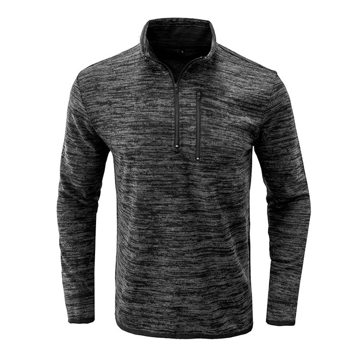 Herren Fleece-Pullover mit hohem Kragen und praktischem Reißverschluss Echoarchiv