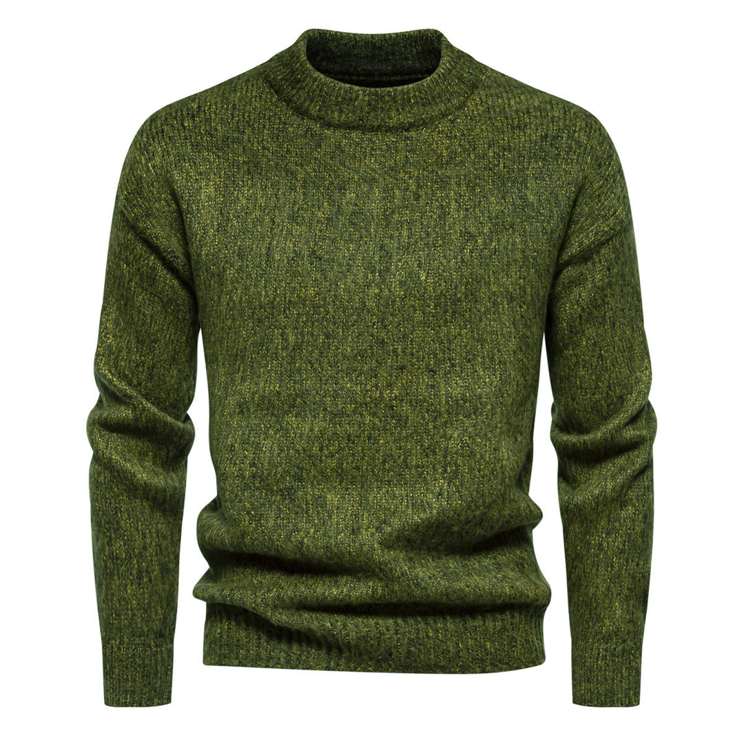 Herren Strickpullover mit hohem Kragen und strukturierter Oberfläche Echoarchiv