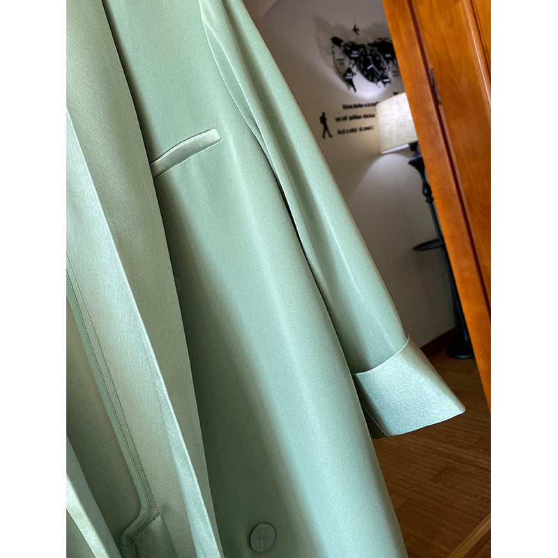 Damen Oversize-Blazerjacke mit Schalkragen und Satinbesatz Echo Archiv