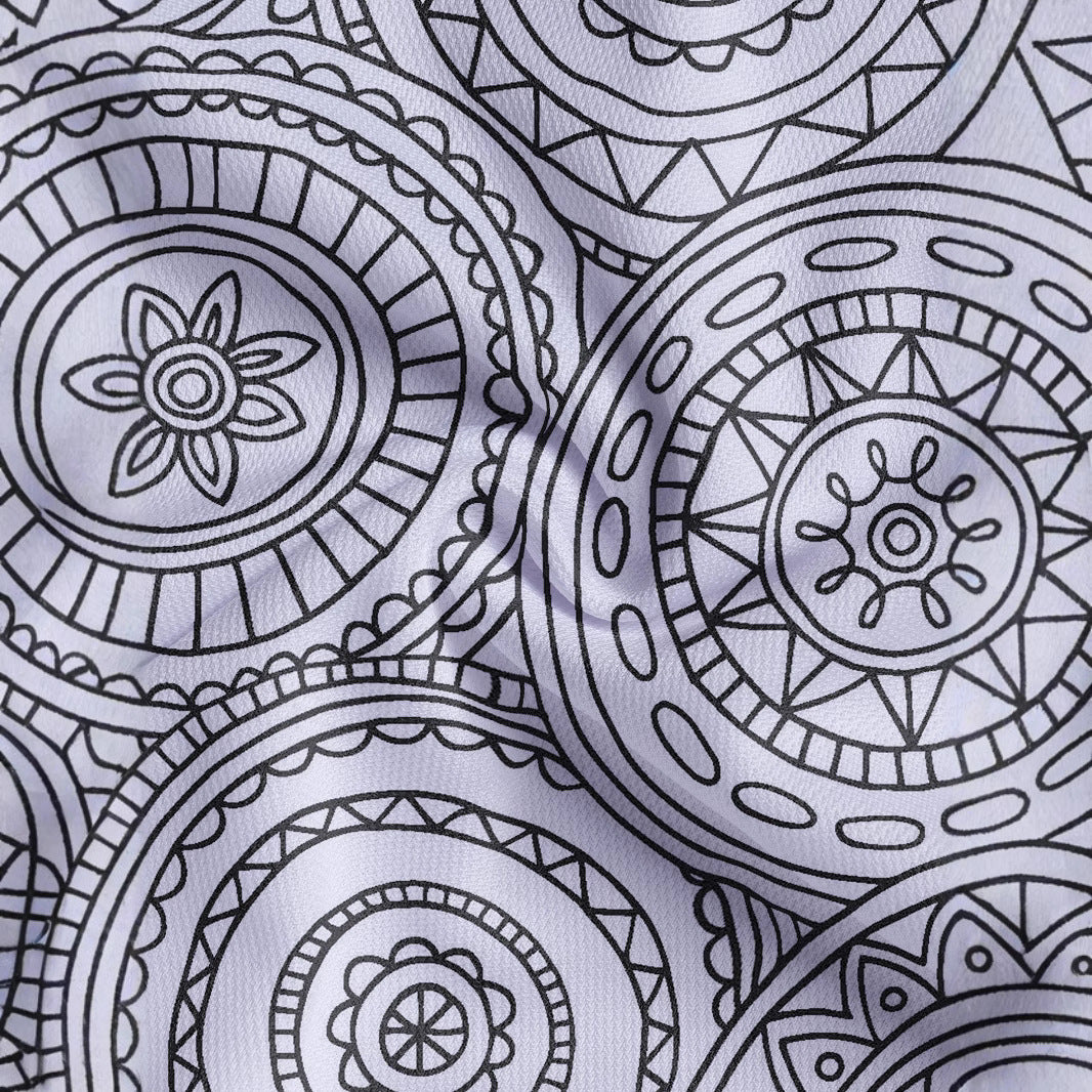 Herren Kurzarmhemd mit kreativem geometrischem Muster Echoarchiv