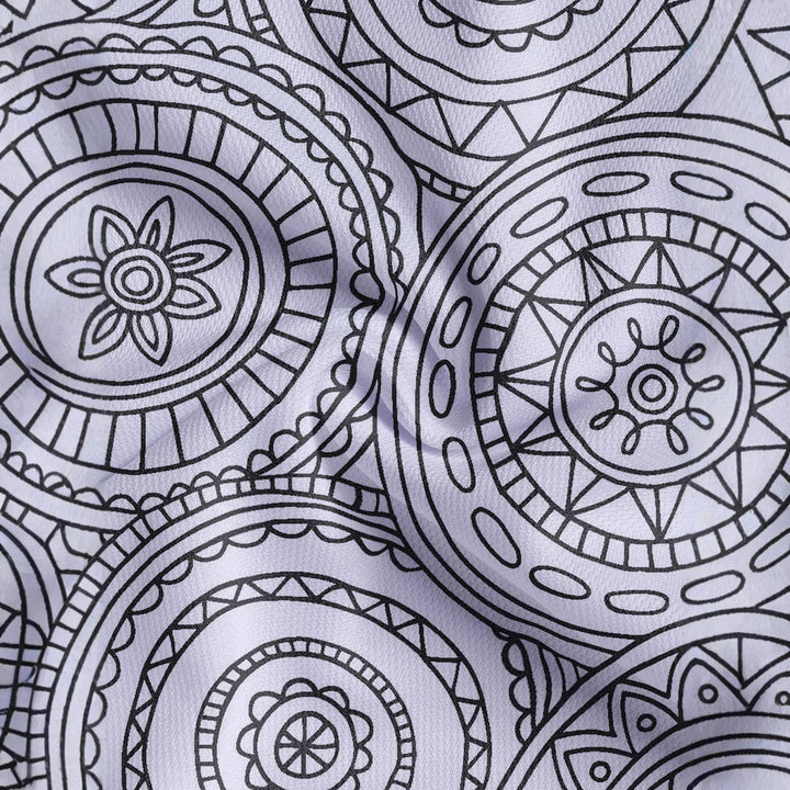 Herren Kurzarmhemd mit kreativem geometrischem Muster Echoarchiv