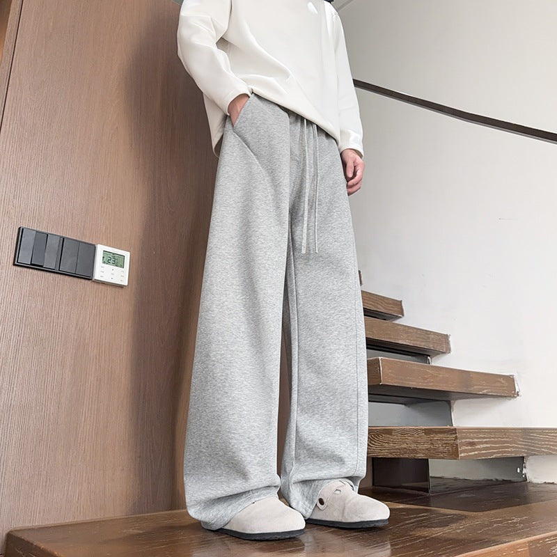 Herren Locker geschnittene Tech-Freizeithose mit elastischem Bund, Kordelzug & Bügelfalte Echoarchiv