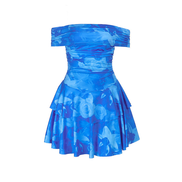 Damen Off-Shoulder Sommerkleid mit Rüschendetails Echo Archiv
