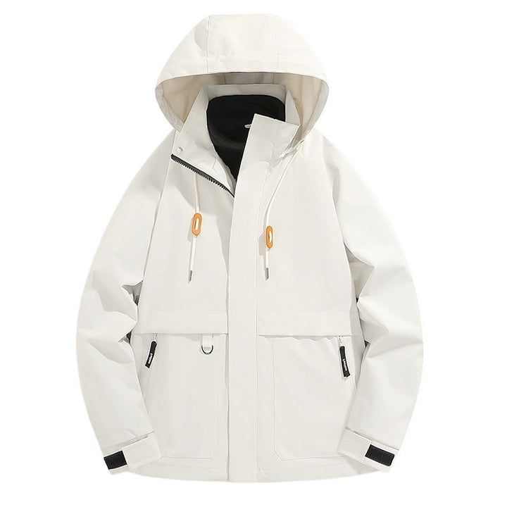 Herren wetterfeste Outdoor-Jacke mit verstellbarer Kapuze und praktischen Taschen Echoarchiv