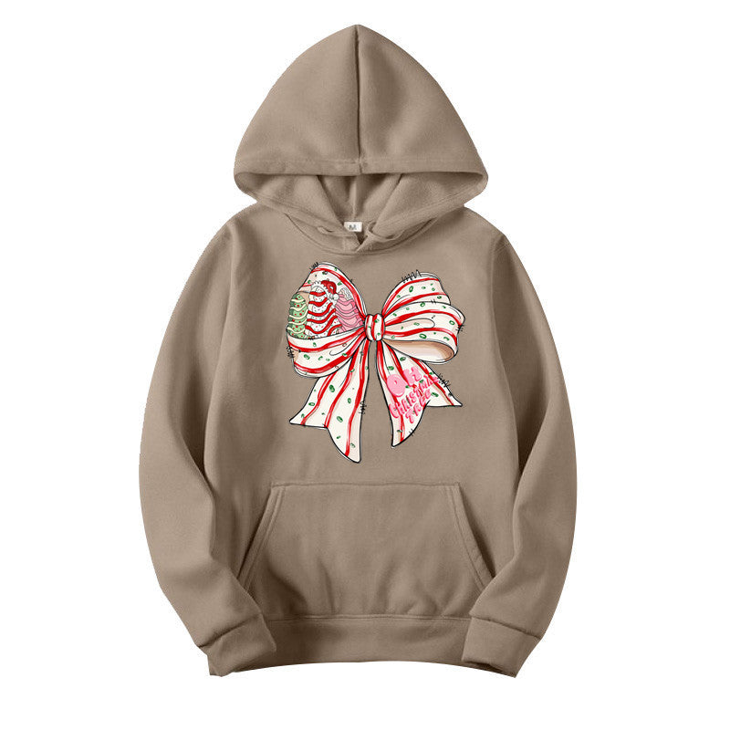 Damen Kapuzenpullover mit festlichem Schleifenmotiv Echoarchiv