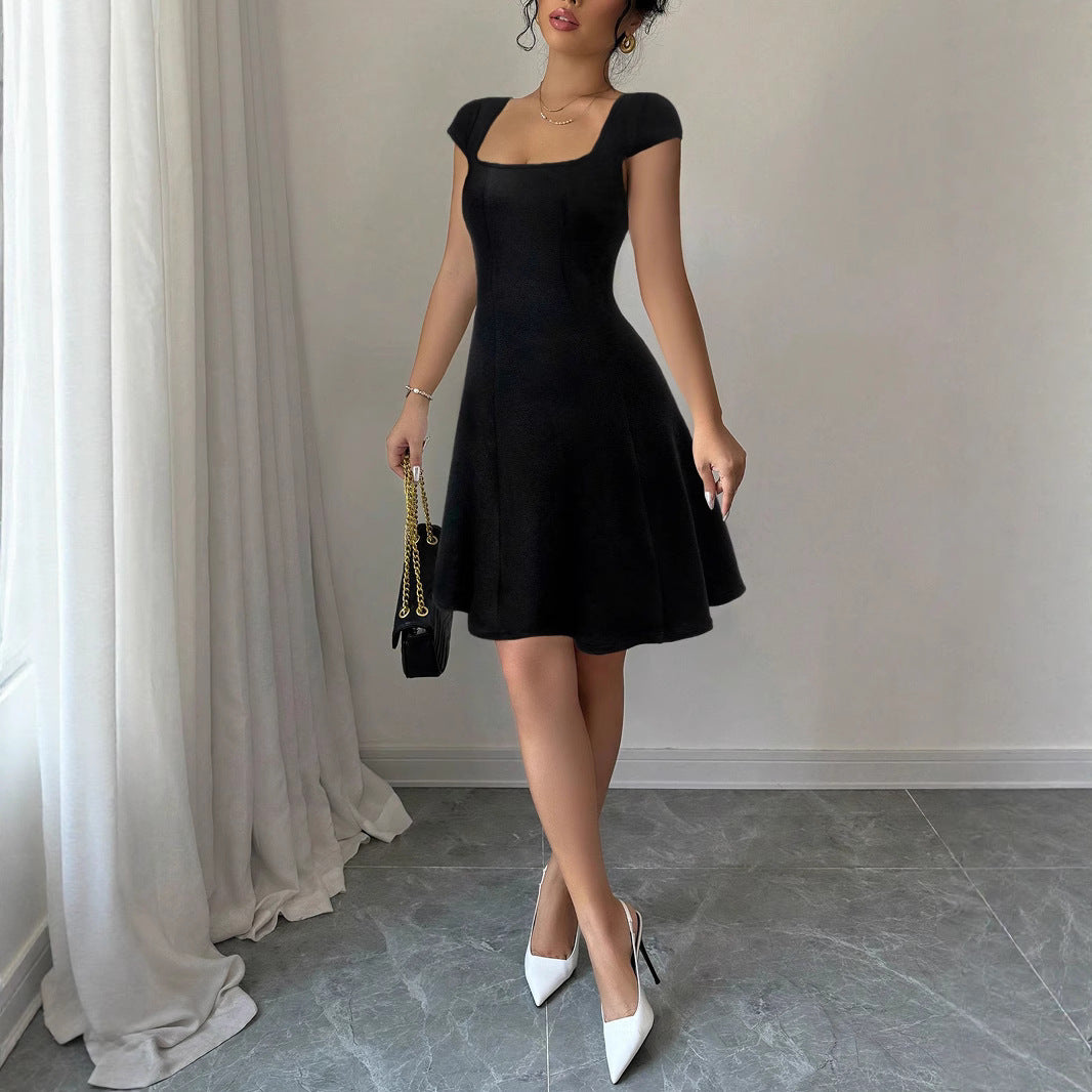 Damen Ärmelloses A-Linien Kleid mit quadratischem Ausschnitt Echo Archiv