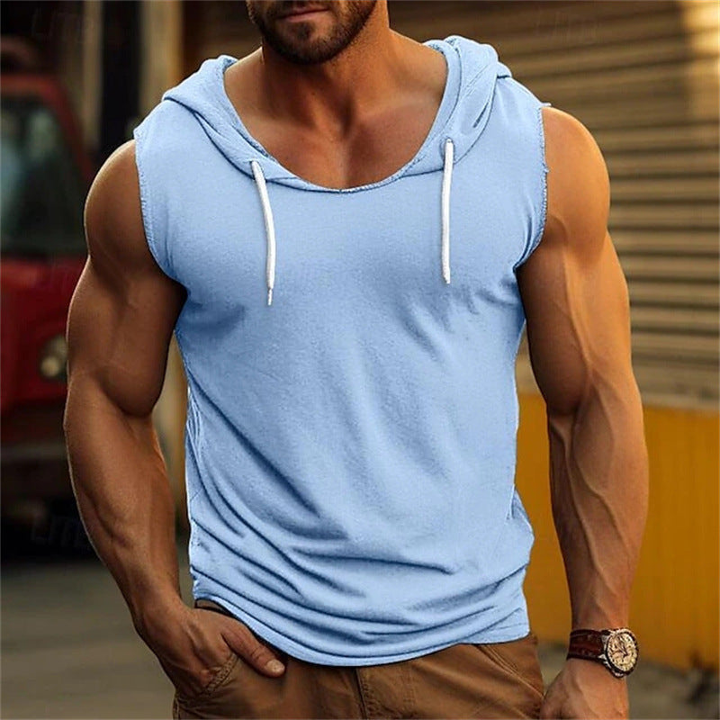 Herren Sportliches Muskelshirt mit Kapuze Echoarchiv