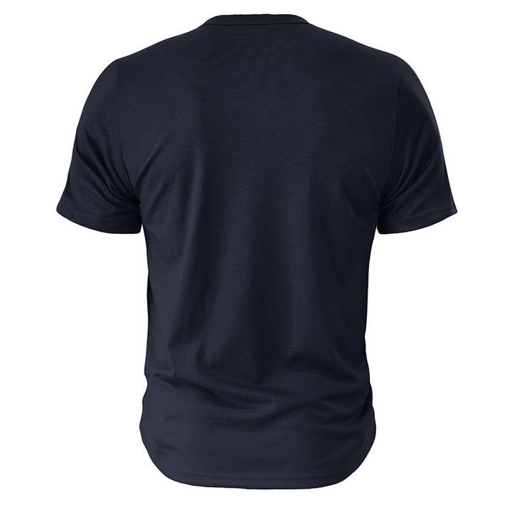 Herren Kurzarm Henley-Shirt mit strukturierter Knopfleiste und modernem Design Echoarchiv