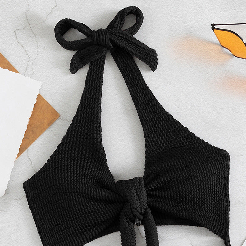 Damen Einteiler Badeanzug mit Knotendesign und Cut-Out-Details Echo Archiv