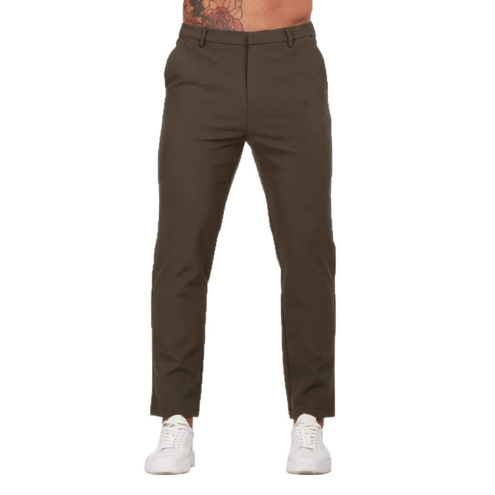 Herren Slim Fit Chinohose mit elastischem Bund und seitlichen Taschen Echoarchiv