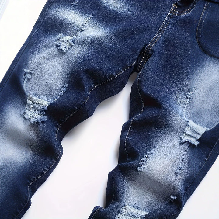 Herren Slim Fit Destroyed Jeans Echoarchiv