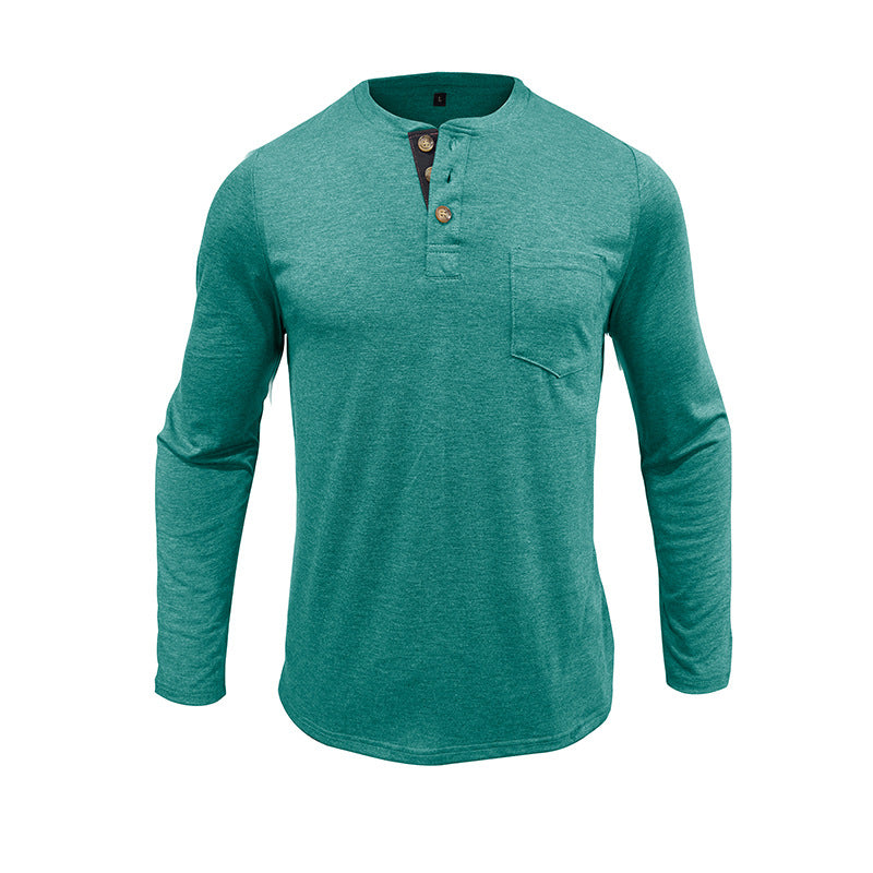 Herren Langarmshirt mit Knopfleiste Echoarchiv