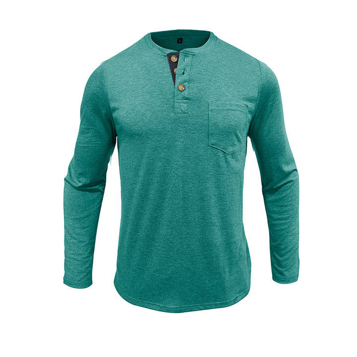 Herren Langarmshirt mit Knopfleiste Echoarchiv