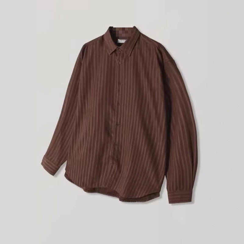 Herren Elegantes Langarmhemd mit feinen Streifen Echo Archiv