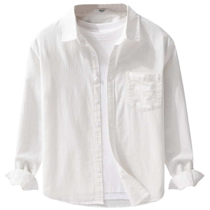 Herren Soft‑Touch Baumwollmix Overshirt im Layering‑Look mit Brusttasche Echoarchiv