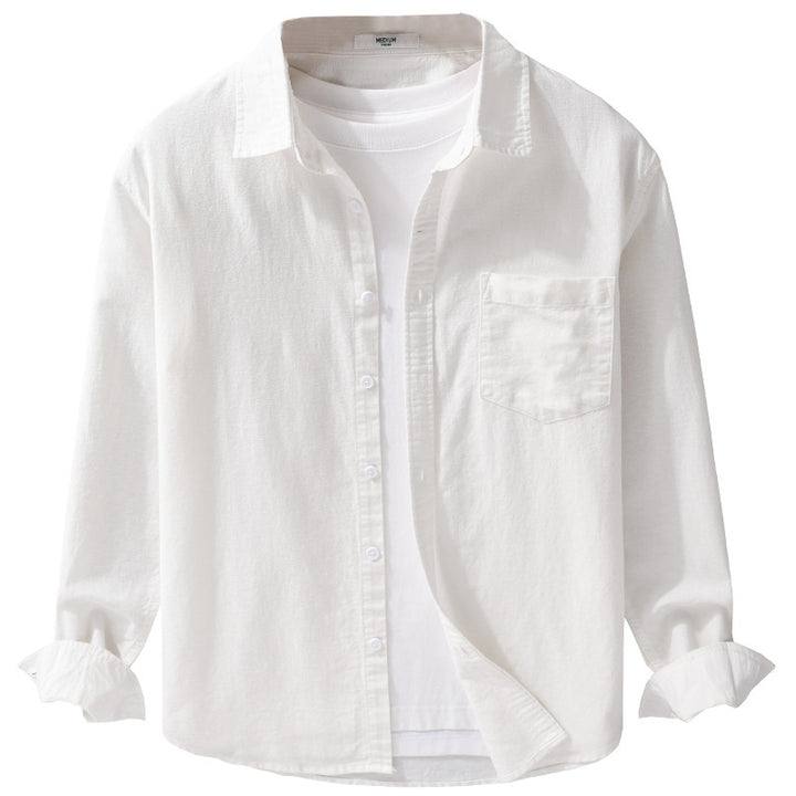 Herren Soft‑Touch Baumwollmix Overshirt im Layering‑Look mit Brusttasche Echoarchiv