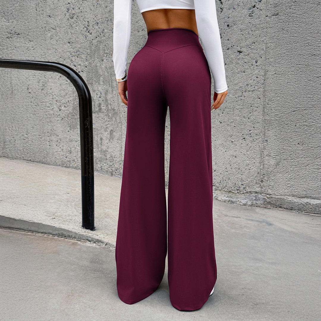 Damen nan hochgeschnittene formende Loungehose mit weitem Schlag und nahtlosem Komfortbund Echo Archiv