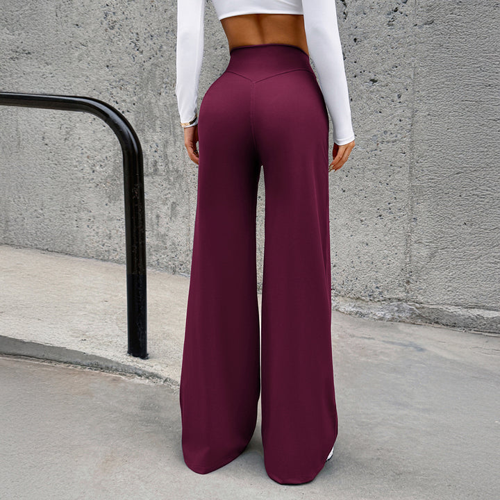 Damen nan hochgeschnittene formende Loungehose mit weitem Schlag und nahtlosem Komfortbund Echo Archiv