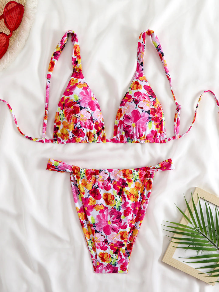 Damen Triangel-Bikini-Set mit modischem Tiermuster Echo Archiv