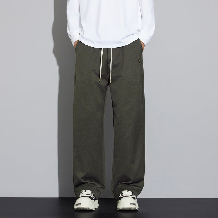 Herren Weite Relaxed‑Fit Stoffhose mit Tunnelzug & Bügelfalte Echo Archiv