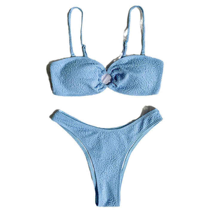 Damen Bandeau-Bikini mit strukturiertem Gewebe Echo Archiv