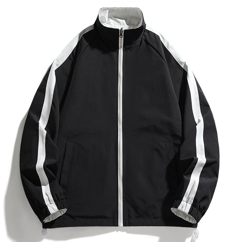 Herren Sportliche Übergangsjacke mit hohem Kragen und seitlichen Reißverschlusstaschen Echoarchiv