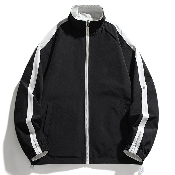 Herren Sportliche Übergangsjacke mit hohem Kragen und seitlichen Reißverschlusstaschen Echoarchiv