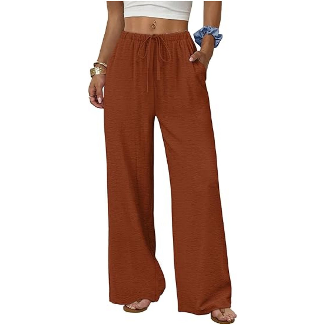Damen Lounge-Hose mit weitem Bein, elastischem Bund und Eingrifftaschen Echo Archiv