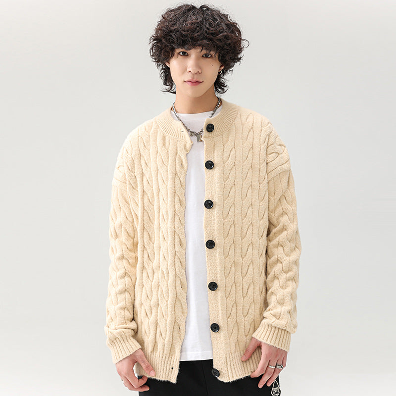 Herren Grobstrick-Cardigan mit praktischen Knöpfen Echoarchiv