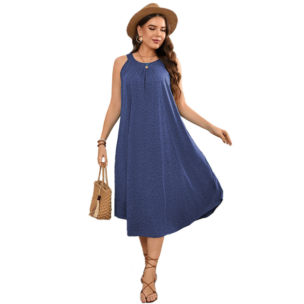 Damen lässiges A-Linien-Kleid mit großzügigem Schnitt und atmungsaktivem Material Echo Archiv