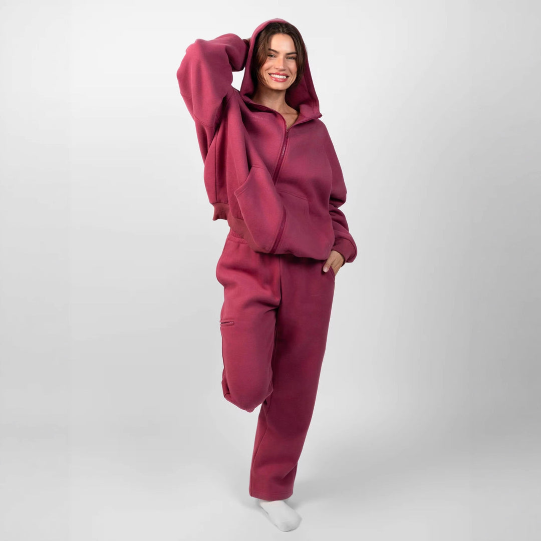 Damen Lässiges Kapuzenpullover und Jogginghose Set Echo Archiv