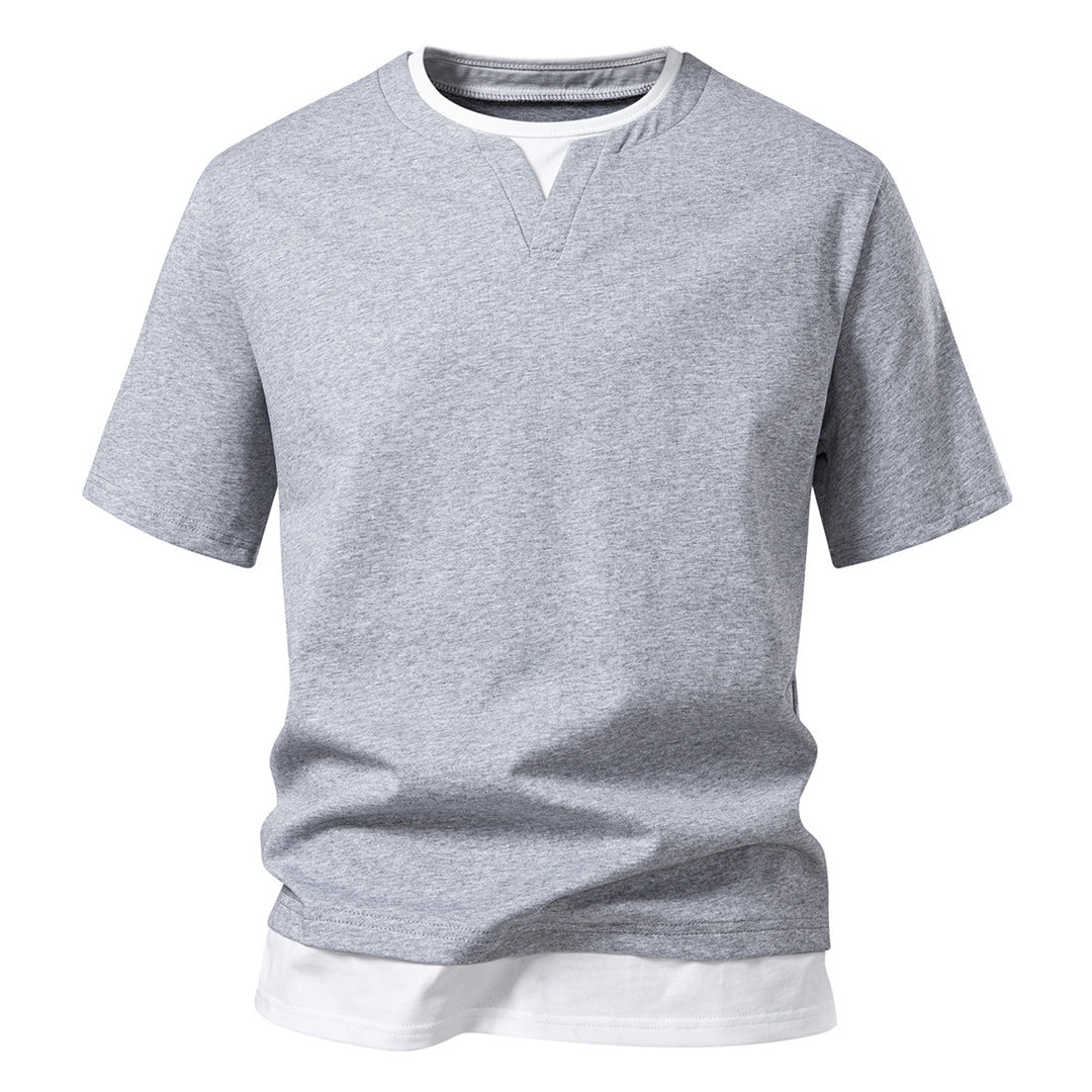 Herren lässiges V-Ausschnitt T-Shirt Echoarchiv