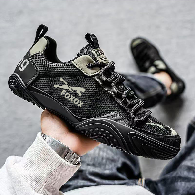 Herren Atmungsaktiver Mesh-Trail-Sneaker mit verstärkter Profilsohle und gepolstertem Komfortschaft Echoarhiv – Tavélo