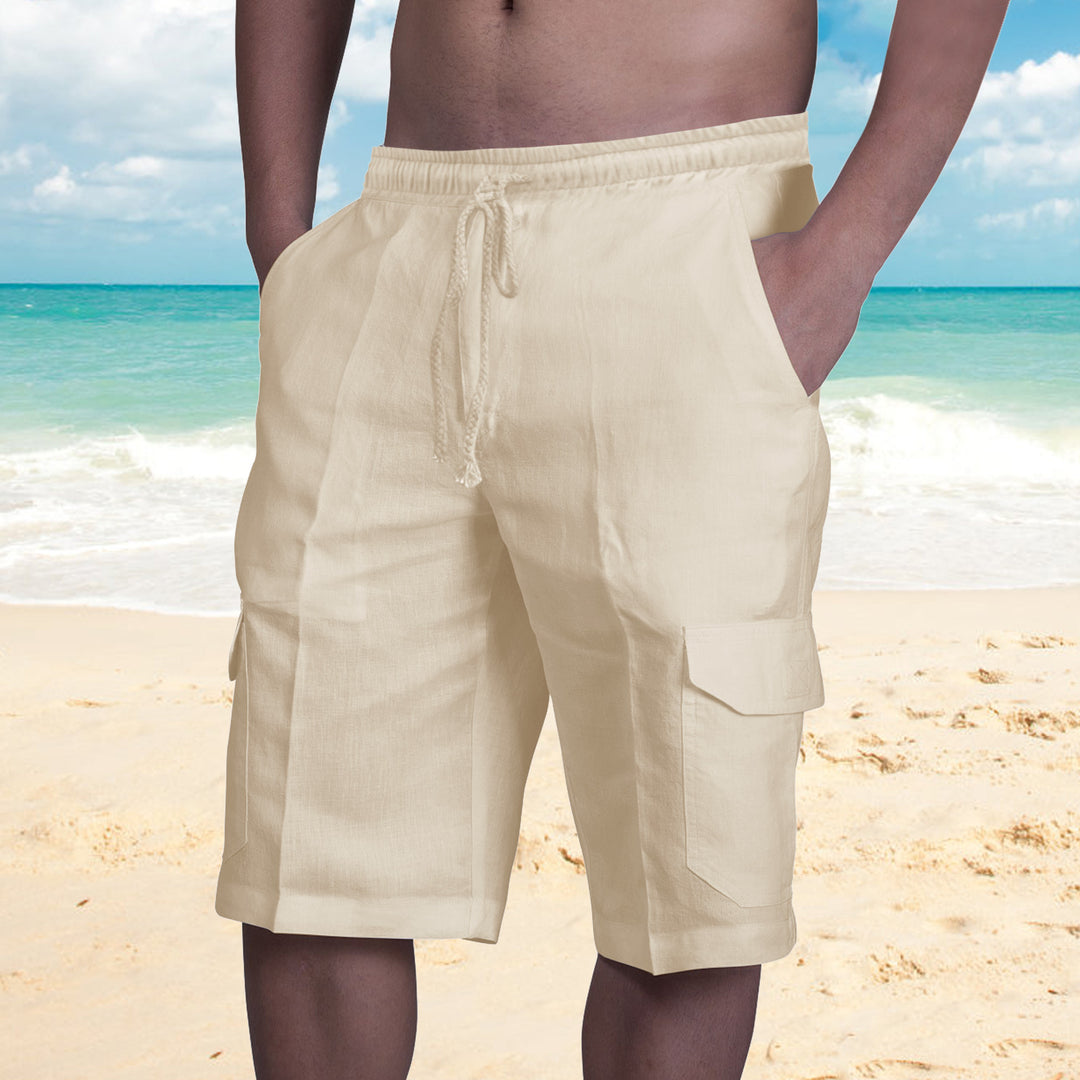 Herren Cargo-Shorts aus leichtem Leinenstoff Echoarchiv