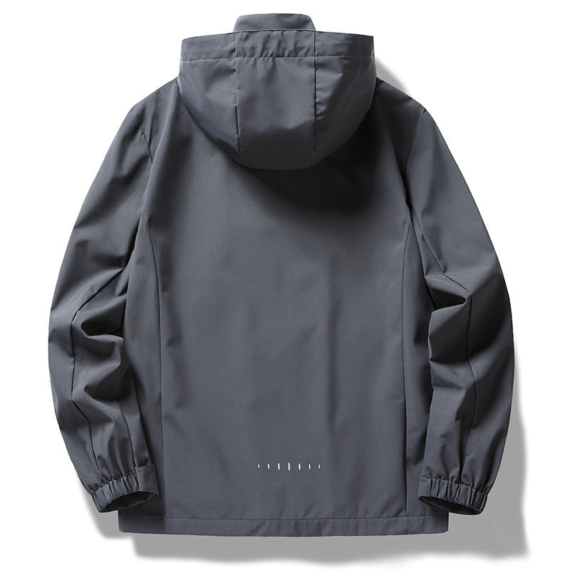 Herren wind- und wasserabweisende Softshell-Kapuzenjacke mit verdeckter Reißverschlussblende Echo Archiv