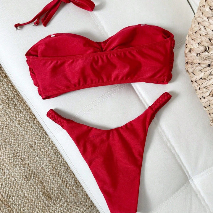 Damen Bandeau-Bikini mit geflochtenen Akzenten Echo Archiv