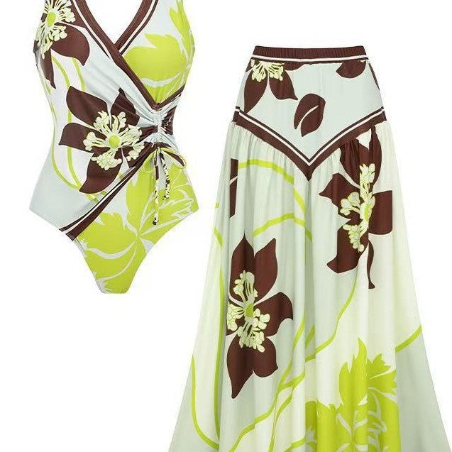 Damen Maxi-Kleid mit floralen Motiven Echo Archiv
