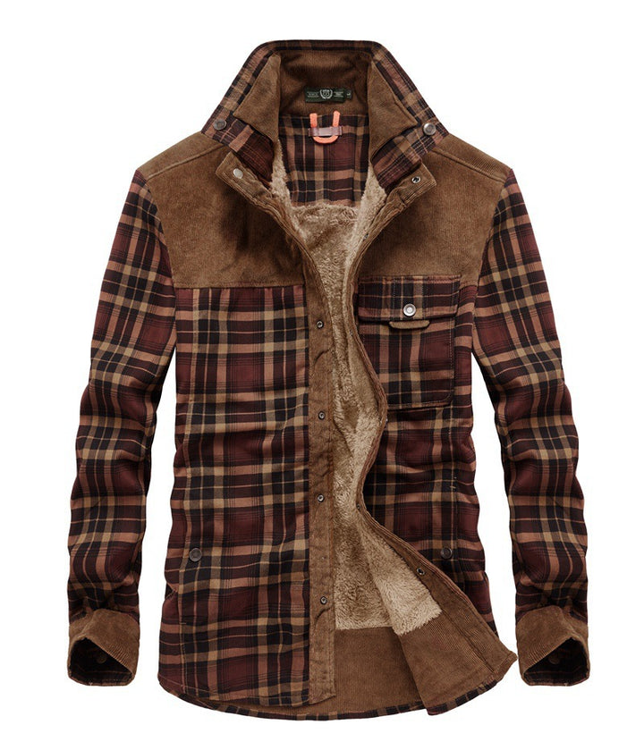 Herren Gemütliche Flanelljacke mit Fleecefutter Echo Archiv