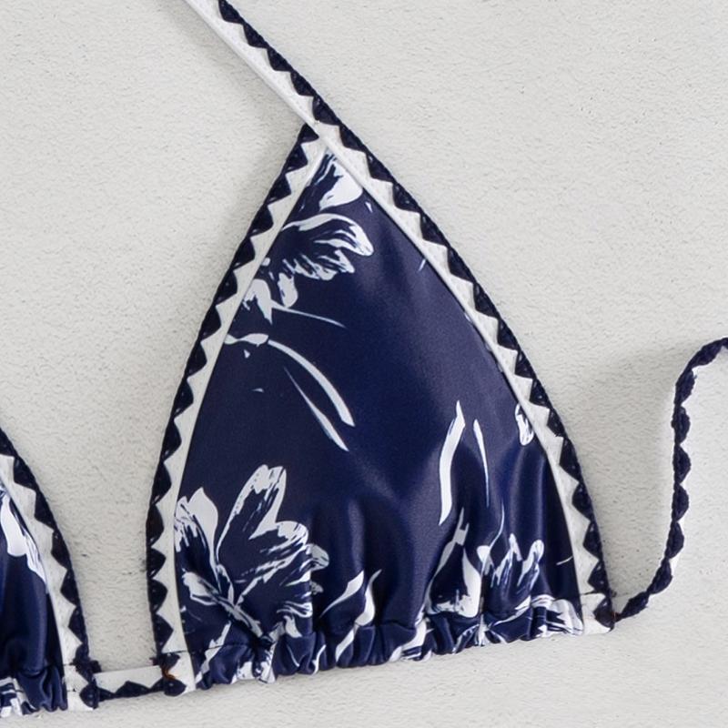 Damen Triangel-Bikini mit floralem Design und verstellbaren Trägern Echo Archiv
