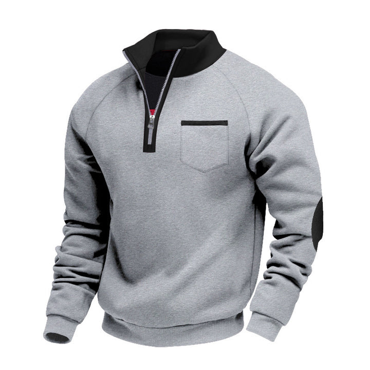 Herren Fleece-Pullover mit hohem Kragen und seitlichem Reißverschluss Echoarchiv