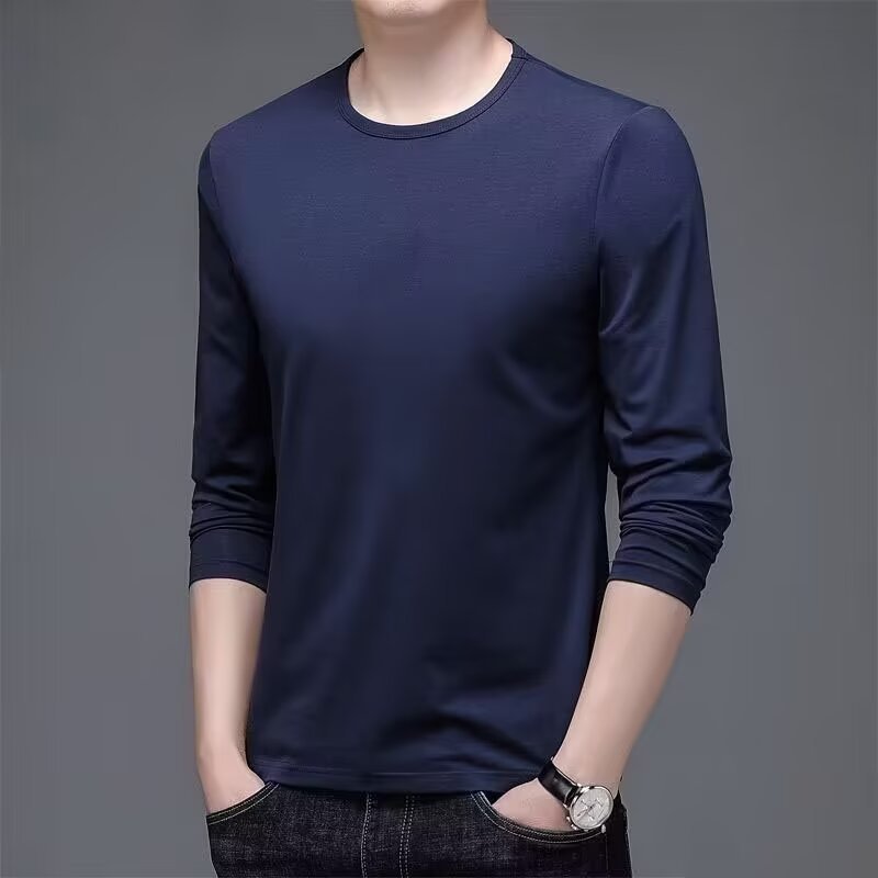 Herren Langarmshirt mit eleganter Textur Echoarchiv