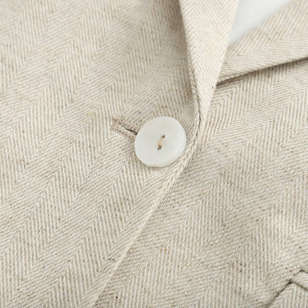 Damen Kurzblazer im Cropped‑Schnitt mit Reverskragen und Pattentaschen Echo Archiv