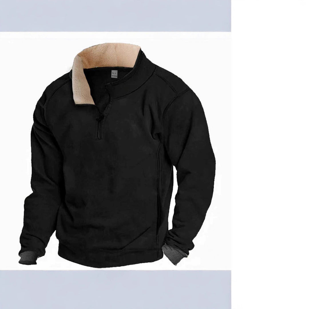 Herren Fleece-Pullover mit Stehkragen und Reißverschluss Echoarchiv