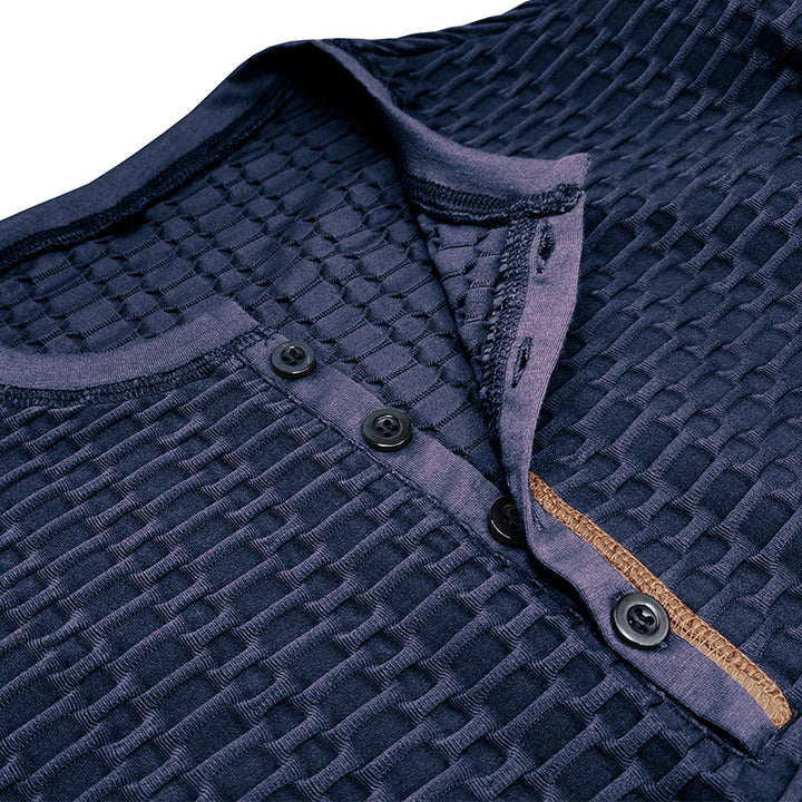 Herren Strukturierter Langarmshirt Echoarchiv