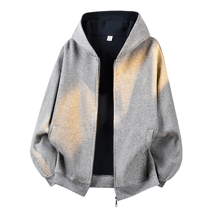 Herren Oversize Kapuzen-Zipjacke Echoarchiv
