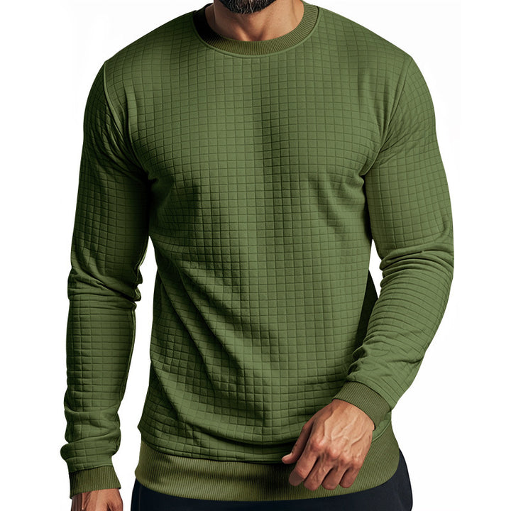Herren Langarm-Sweatshirt mit strukturiertem Design und elastischen Bündchen Echoarchiv